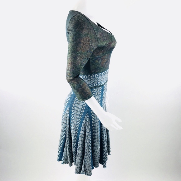 Zac Posen Fit & Flare Twirl Cocktail Dress Sz M - Picture 2 of 6